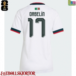 Mexiko Orbelin Pineda #17 Bortatröja Dam VM 2026 Kortärmad
